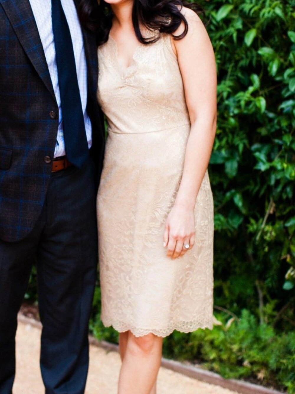 BCBGMaxAzria Gold Lace Dress - 2P
